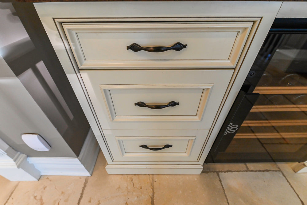 Signature Custom Cabinetry Traditional Multi-Tone Kitchen with Island, Dry Bar & Appliances