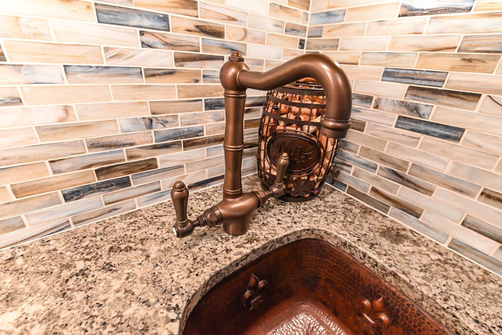 Signature Custom Cabinetry Traditional Light Brown Butler's Pantry with Prep Sink