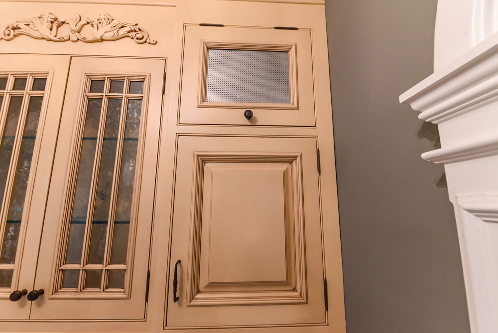 Signature Custom Cabinetry Traditional Light Brown Butler's Pantry with Prep Sink