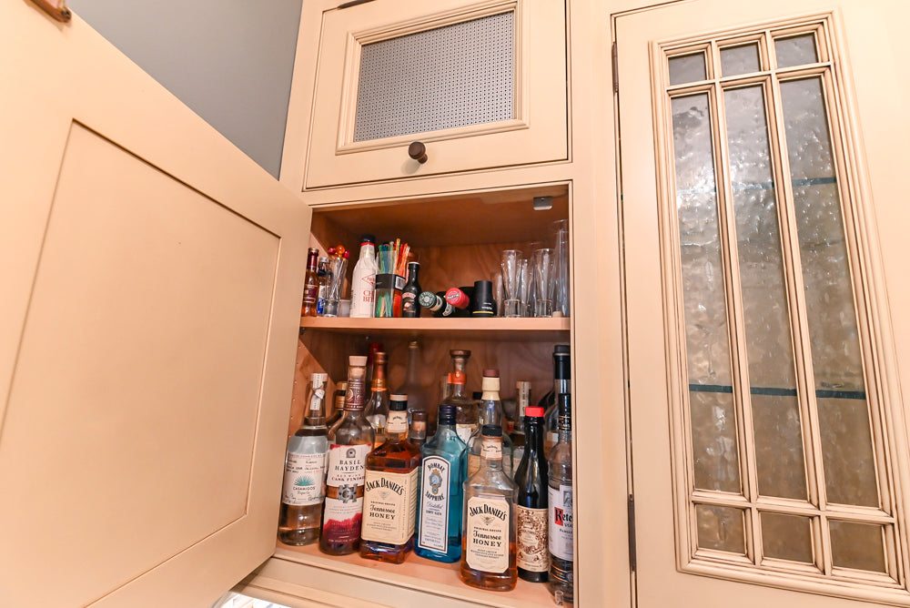 Signature Custom Cabinetry Traditional Light Brown Butler's Pantry with Prep Sink