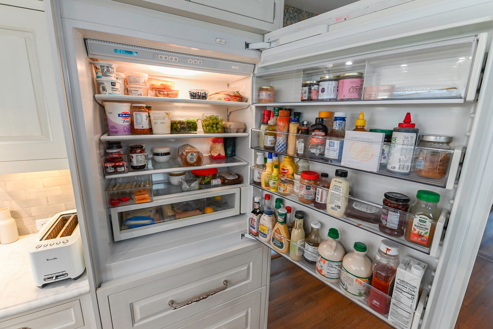 Canterbury Traditional White Kitchen with Island, Marble Countertops and La Cornue Range with Matching Hood
