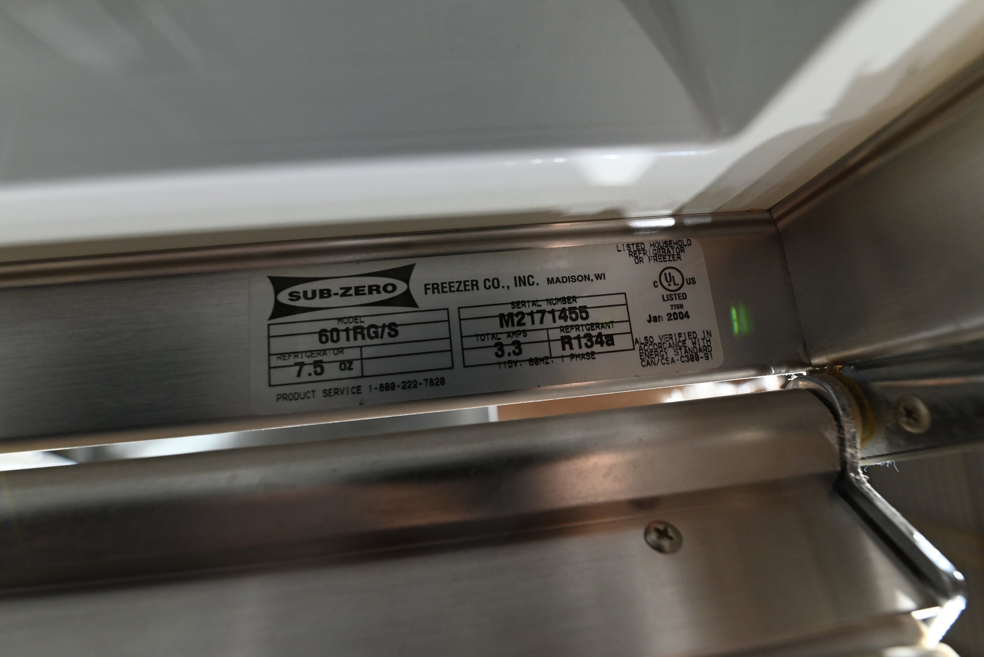 Sub-Zero 601RG/S 36" Stainless Steel All Refrigerator Column