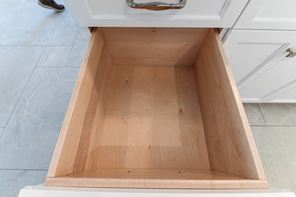 Gemcraft Traditional White Double Island Kitchen with Marble Countertops