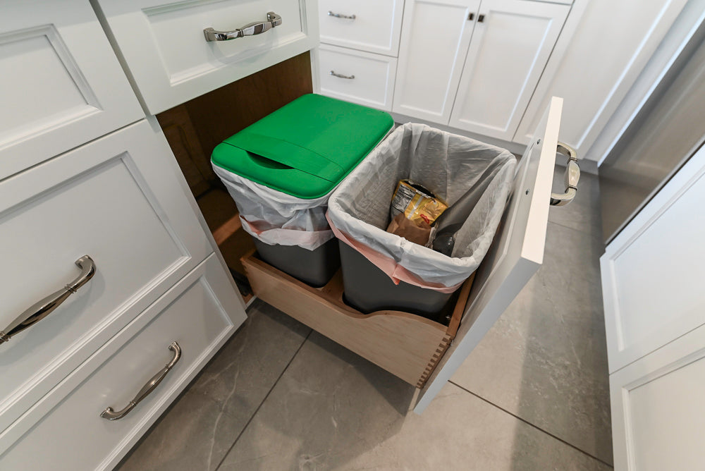 Gemcraft Traditional White Double Island Kitchen with Marble Countertops