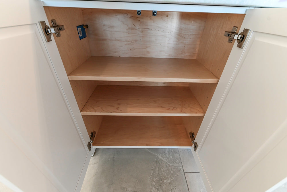 Gemcraft Traditional White Double Island Kitchen with Marble Countertops