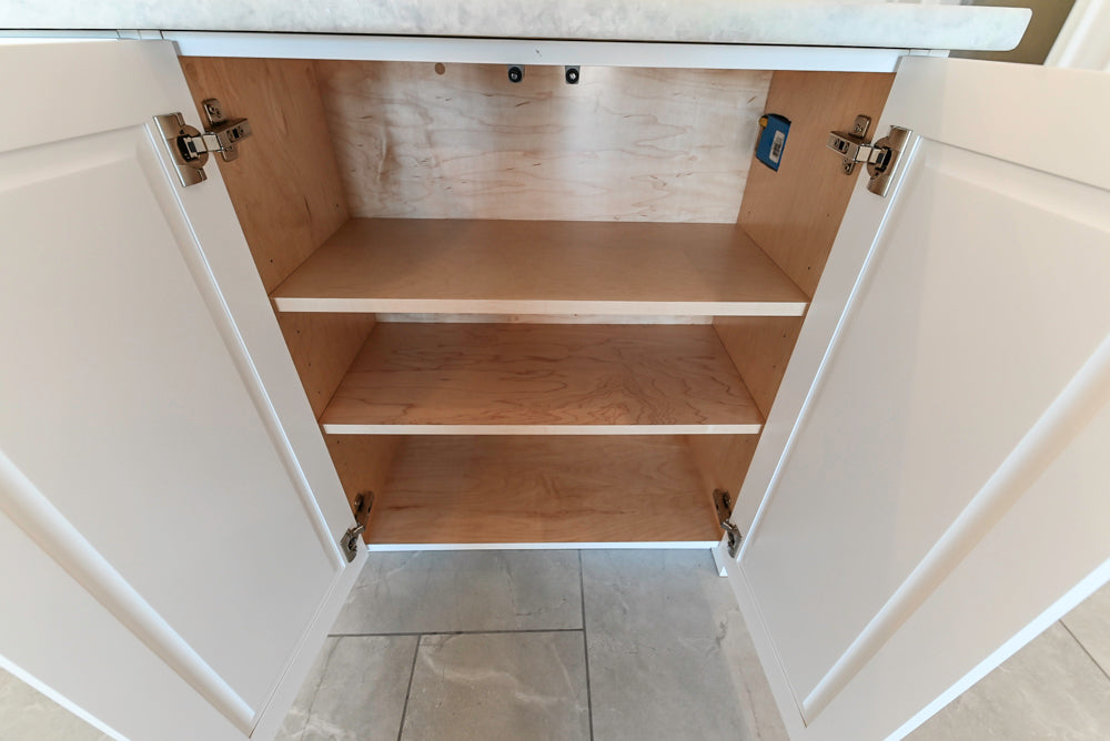 Gemcraft Traditional White Double Island Kitchen with Marble Countertops