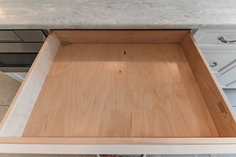 Gemcraft Traditional White Double Island Kitchen with Marble Countertops