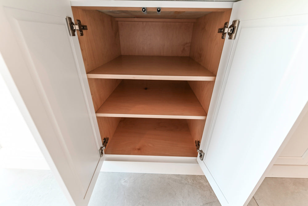 Gemcraft Traditional White Double Island Kitchen with Marble Countertops