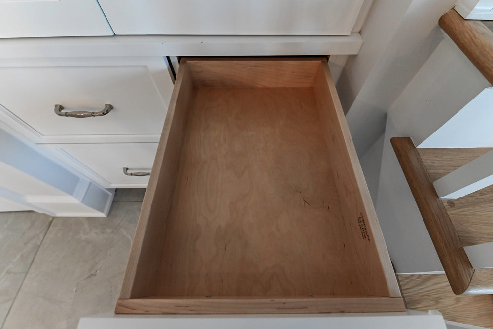 Gemcraft Traditional White Double Island Kitchen with Marble Countertops