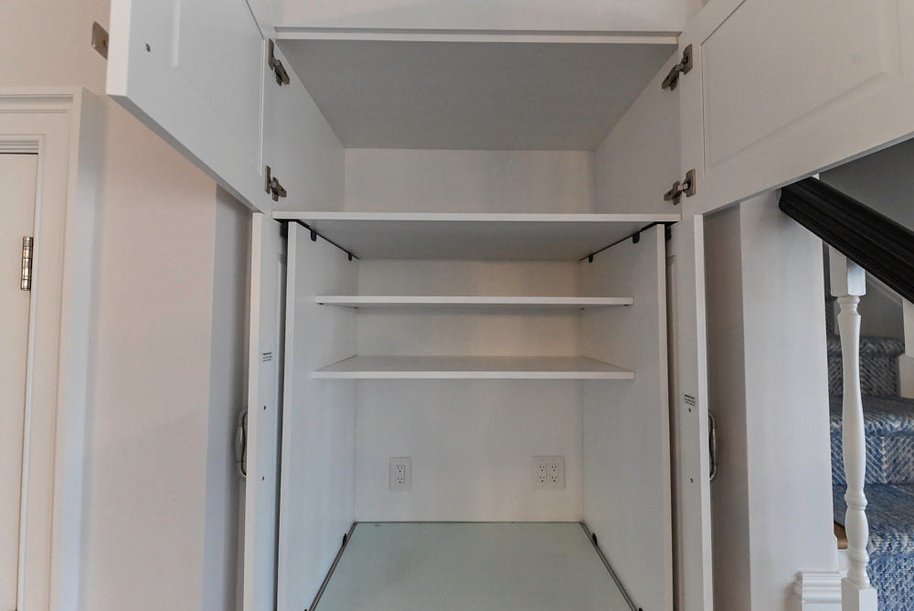 Gemcraft Traditional White Double Island Kitchen with Marble Countertops