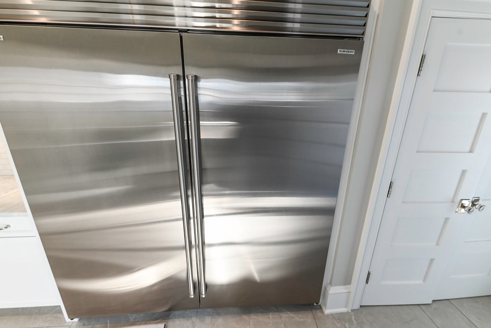 Gemcraft Traditional White Double Island Kitchen with Marble Countertops