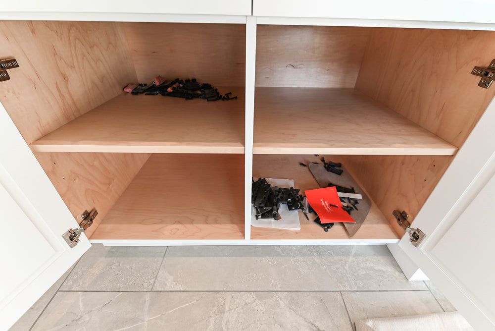 Gemcraft Traditional White Double Island Kitchen with Marble Countertops