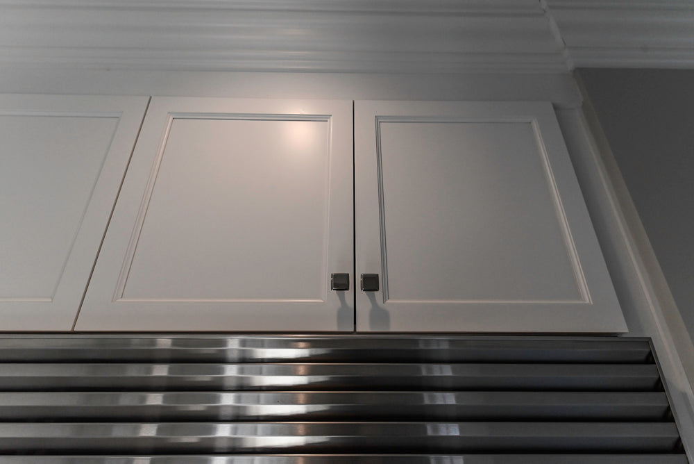 Gemcraft Traditional White Double Island Kitchen with Marble Countertops