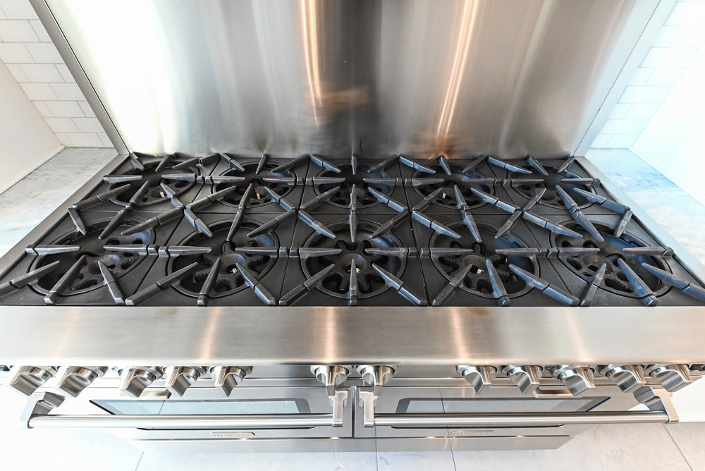 Gemcraft Traditional White Double Island Kitchen with Marble Countertops