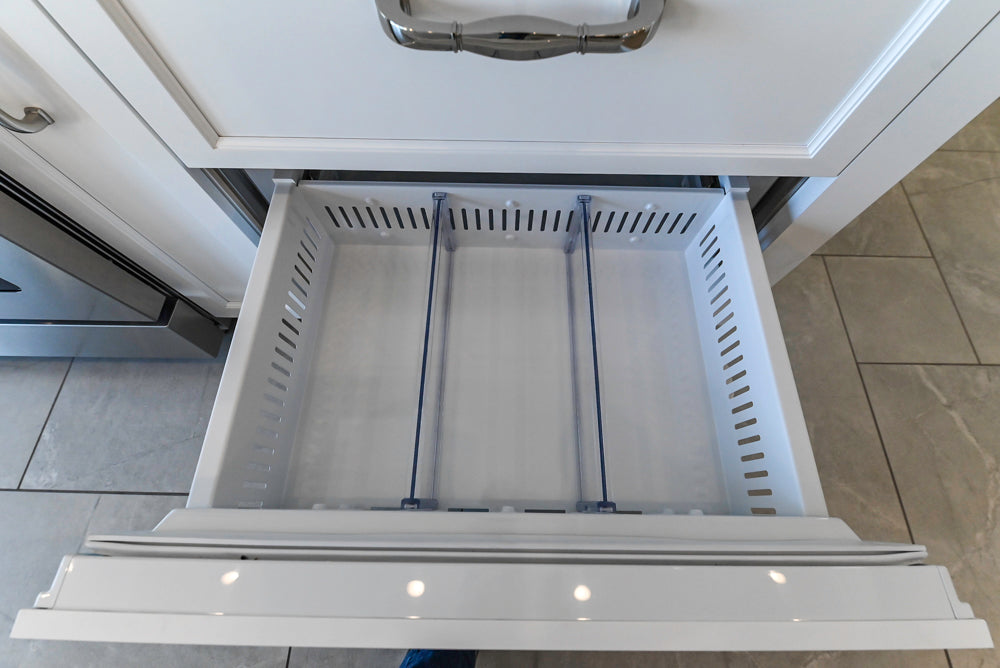 Gemcraft Traditional White Double Island Kitchen with Marble Countertops