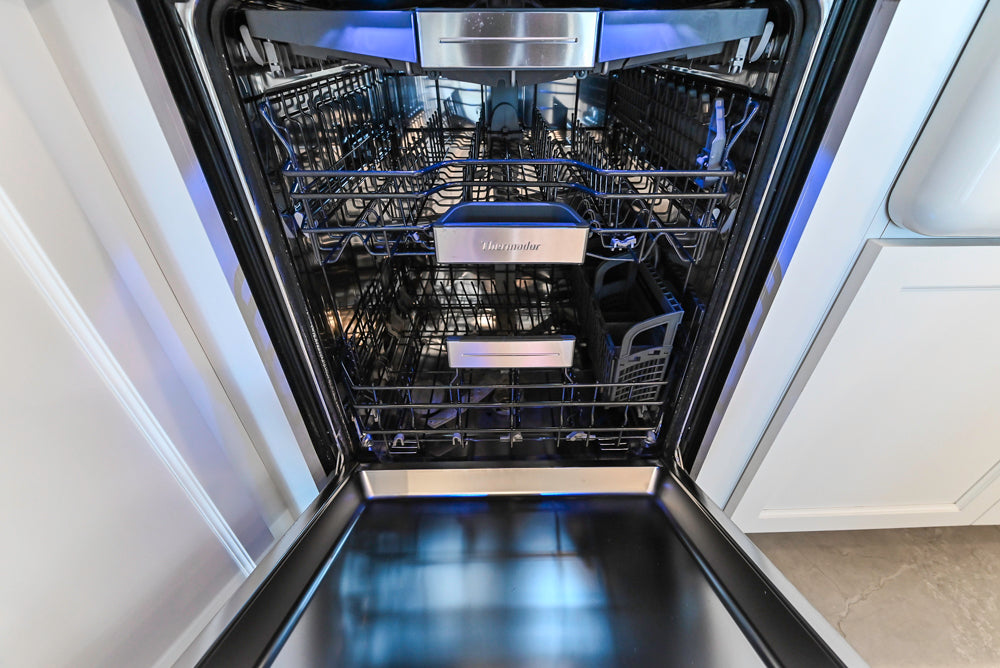 Gemcraft Traditional White Double Island Kitchen with Marble Countertops