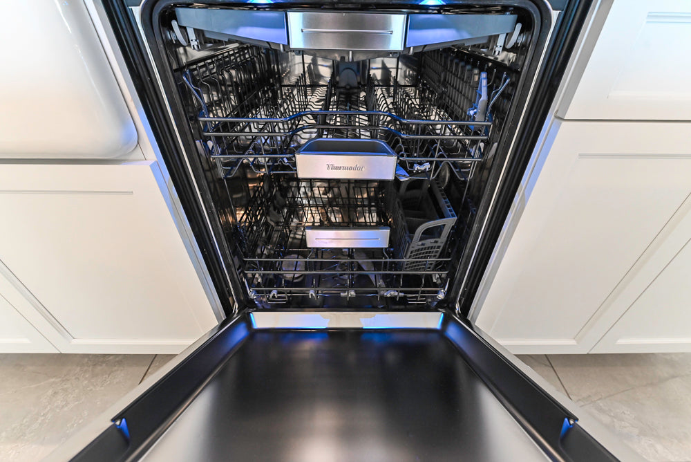 Gemcraft Traditional White Double Island Kitchen with Marble Countertops