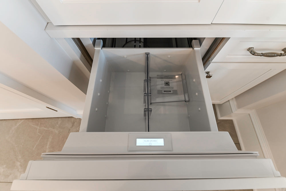 Gemcraft Traditional White Double Island Kitchen with Marble Countertops