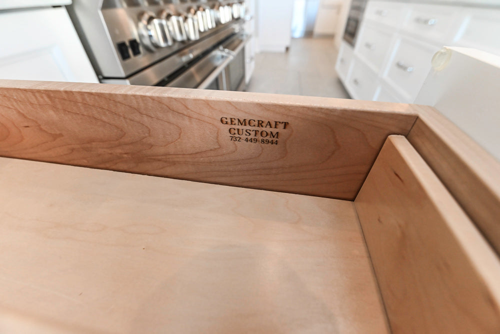 Gemcraft Traditional White Double Island Kitchen with Marble Countertops