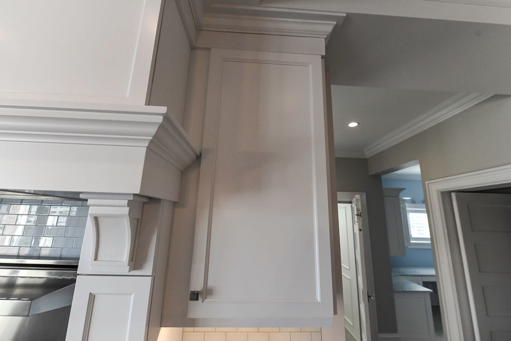 Gemcraft Traditional White Double Island Kitchen with Marble Countertops