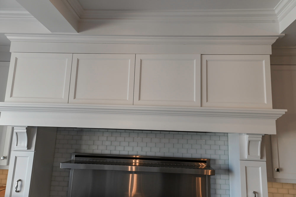 Gemcraft Traditional White Double Island Kitchen with Marble Countertops