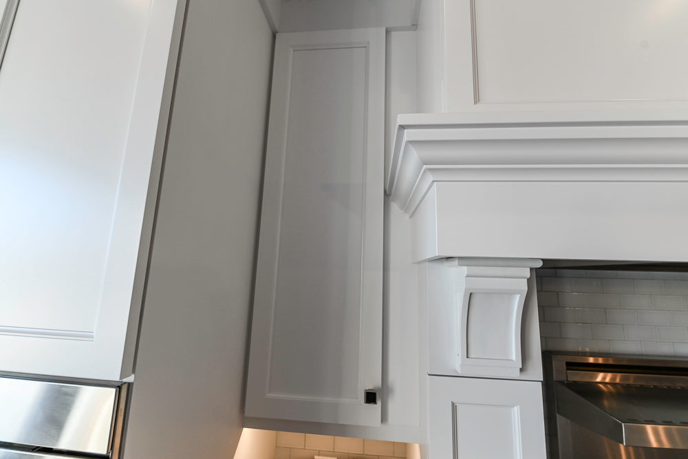 Gemcraft Traditional White Double Island Kitchen with Marble Countertops