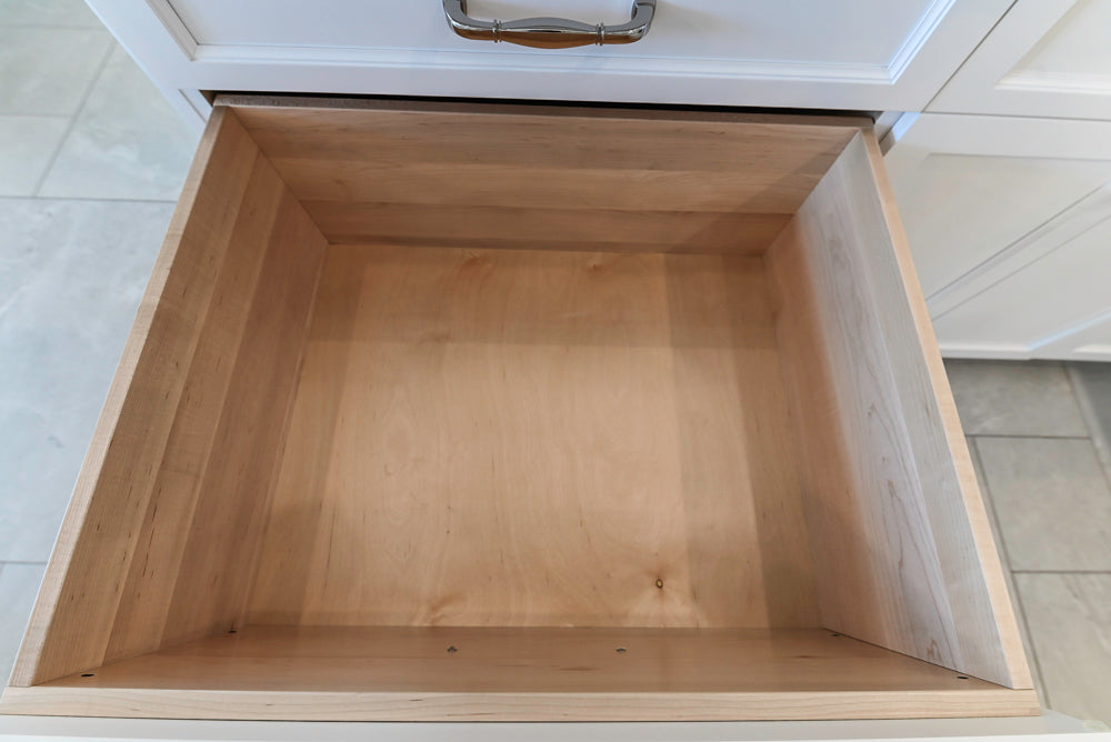 Gemcraft Traditional White Double Island Kitchen with Marble Countertops