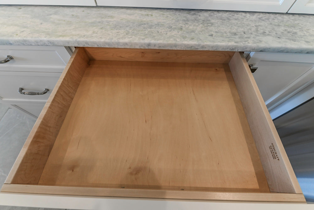 Gemcraft Traditional White Double Island Kitchen with Marble Countertops