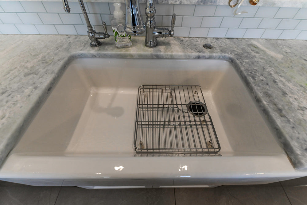 Gemcraft Traditional White Double Island Kitchen with Marble Countertops