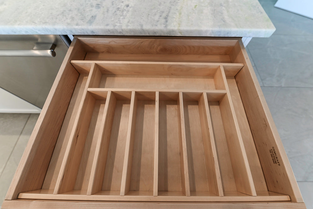 Gemcraft Traditional White Double Island Kitchen with Marble Countertops