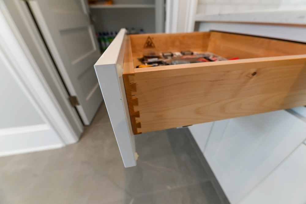 Traditional White Laundry Area with Sink, Faucet and Marble Countertops