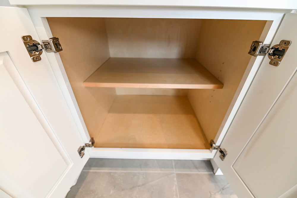 Traditional White Laundry Area with Sink, Faucet and Marble Countertops