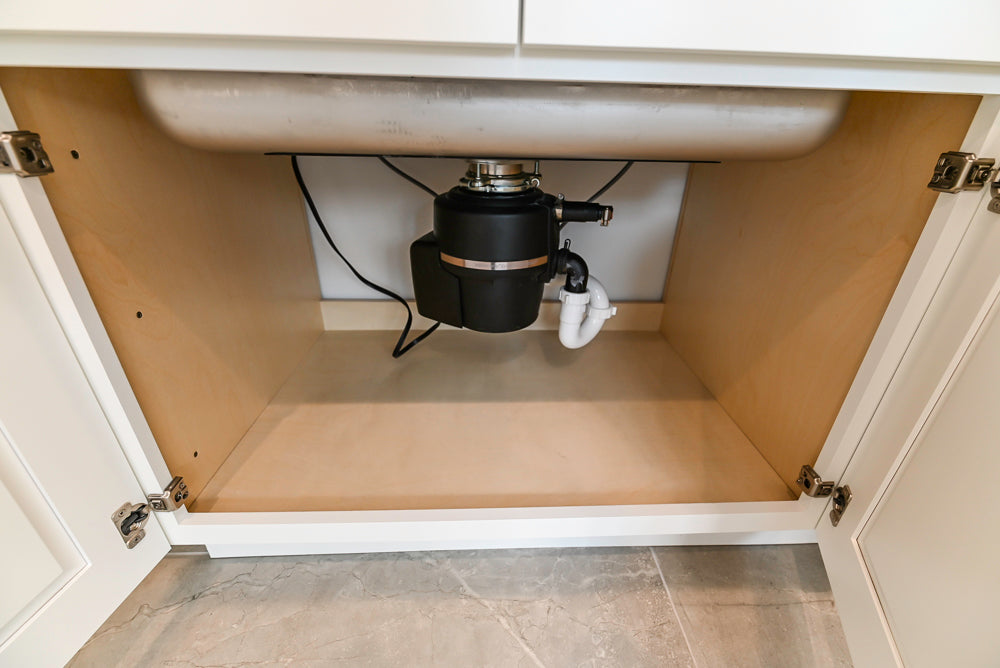 Traditional White Laundry Area with Sink, Faucet and Marble Countertops