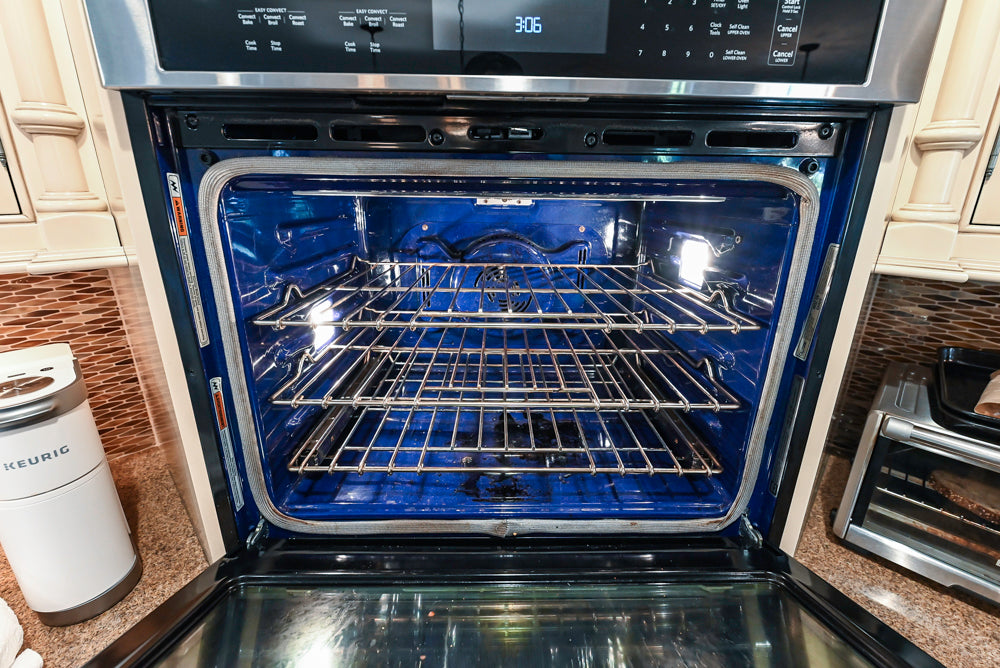 Salerno Traditional Cream Kitchen with Island, Desk Area and Appliances