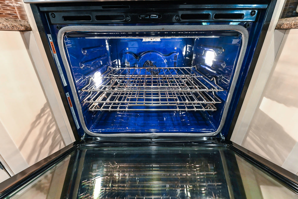 Salerno Traditional Cream Kitchen with Island, Desk Area and Appliances