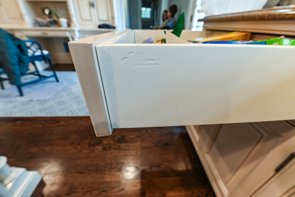 Salerno Traditional Cream Kitchen with Island, Desk Area and Appliances