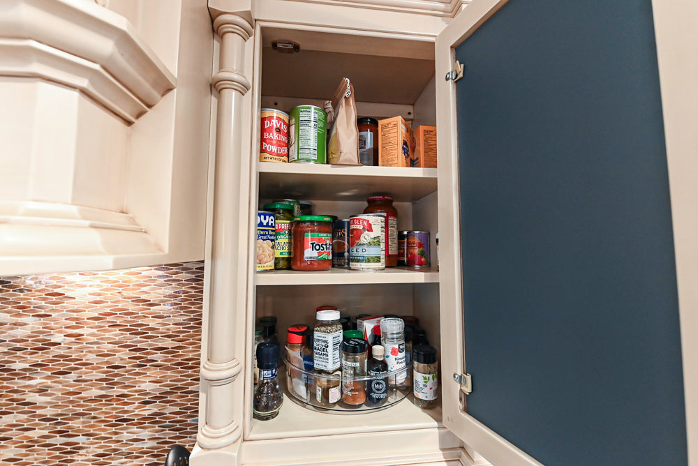 Salerno Traditional Cream Kitchen with Island, Desk Area and Appliances