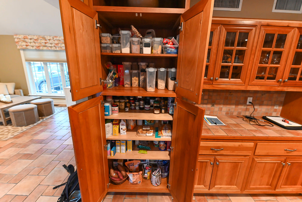 Traditional Wooden Kitchen with Island and Appliances featuring 48" Viking Range