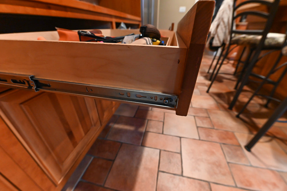 Traditional Wooden Kitchen with Island and Appliances featuring 48" Viking Range