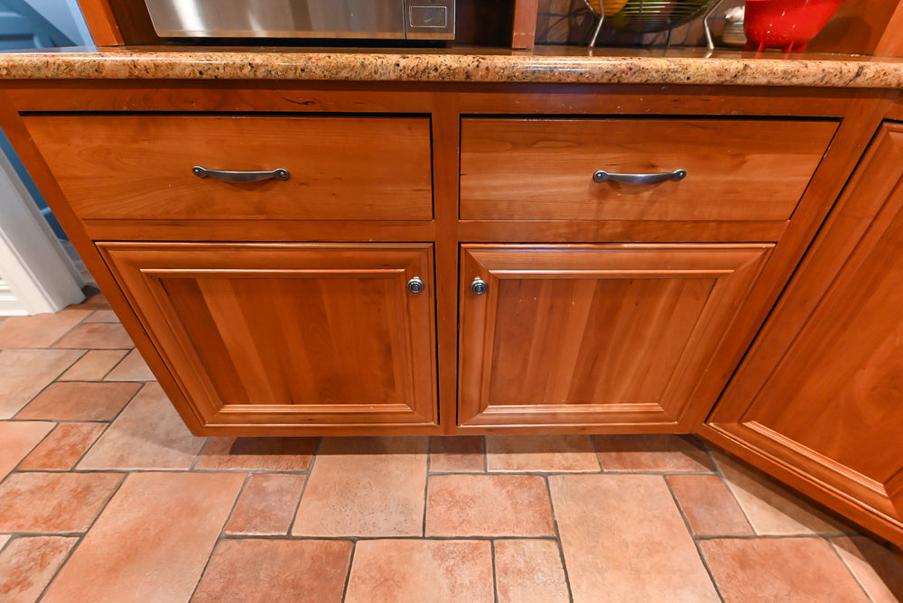 Traditional Wooden Kitchen with Island and Appliances featuring 48" Viking Range
