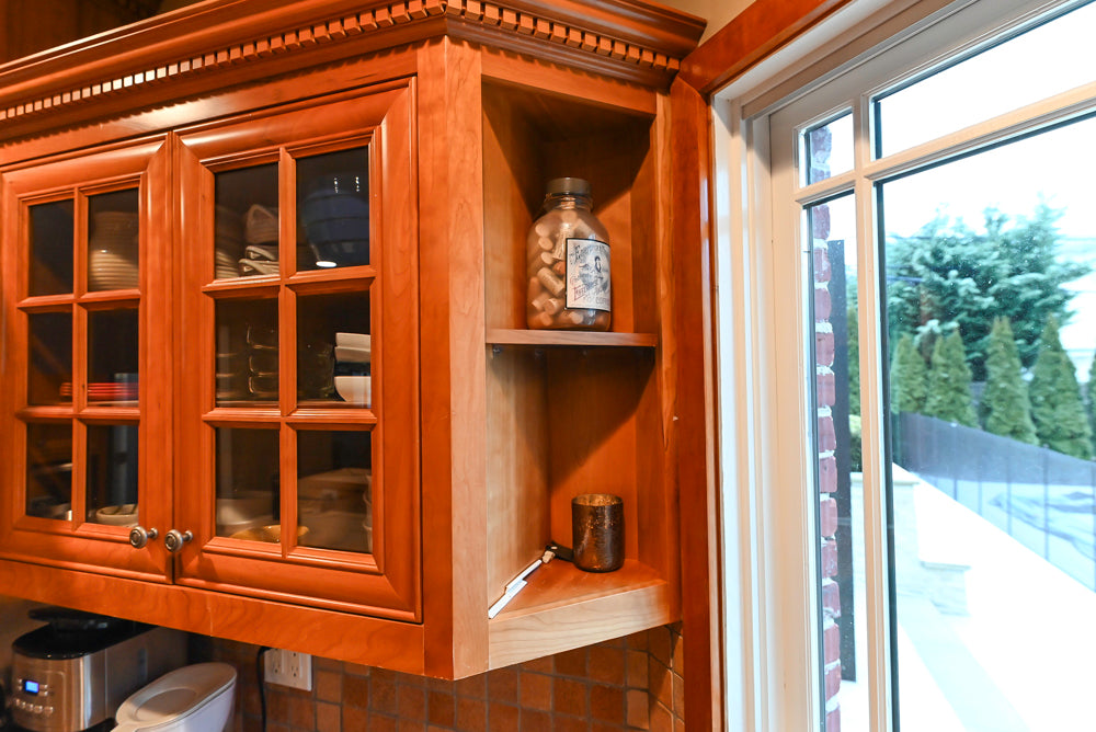 Traditional Wooden Kitchen with Island and Appliances featuring 48" Viking Range