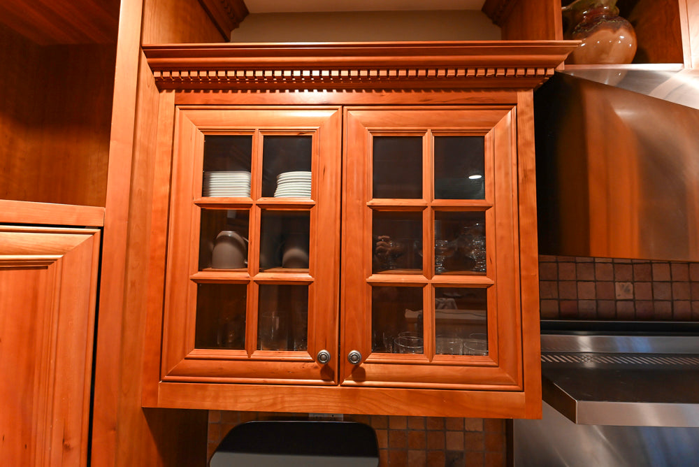 Traditional Wooden Kitchen with Island and Appliances featuring 48" Viking Range