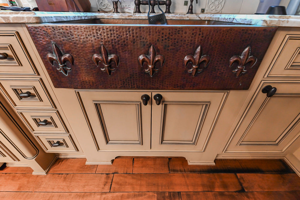 Traditional Creamy Brown Kitchen with Island, Marble Countertops and Appliances