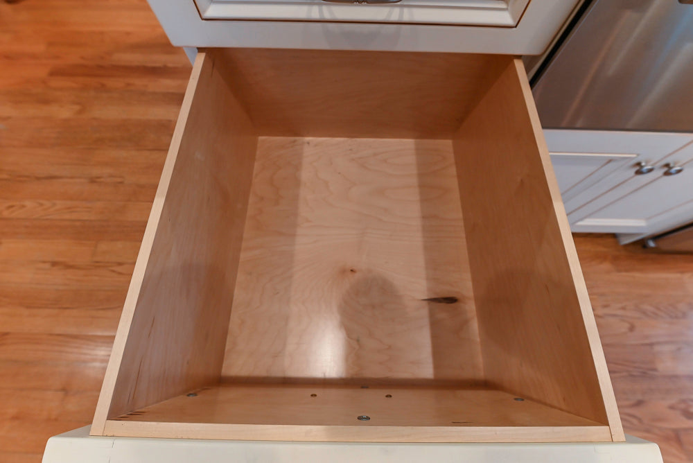 Traditional Cream Kitchen with Island, Granite Countertops & 48" Thermador Range