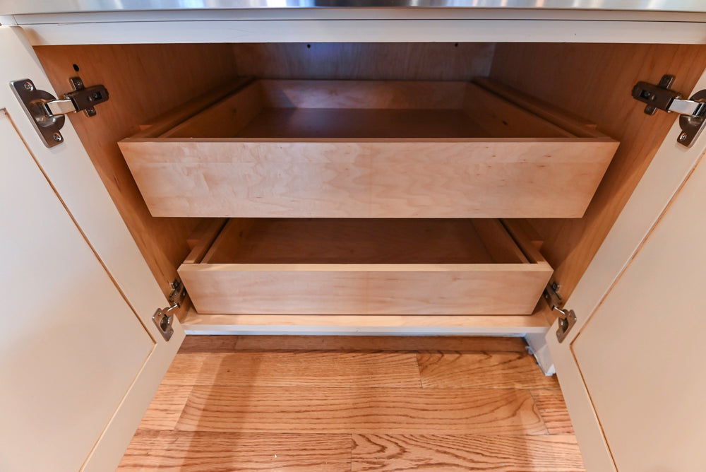 Traditional Cream Kitchen with Island, Granite Countertops & 48" Thermador Range