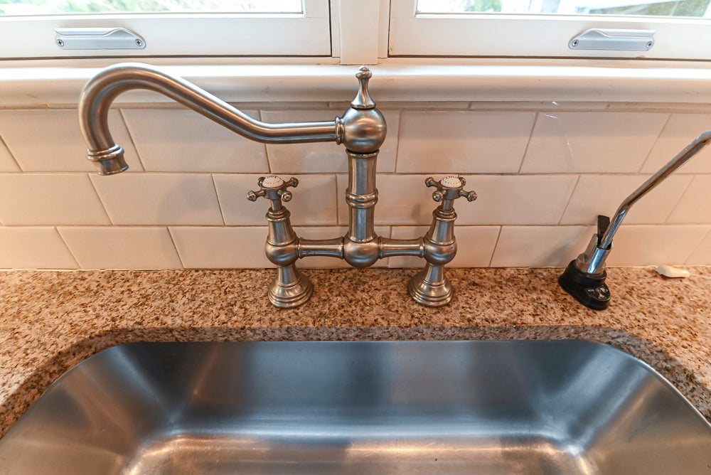 Traditional Cream Kitchen with Island, Granite Countertops & 48" Thermador Range