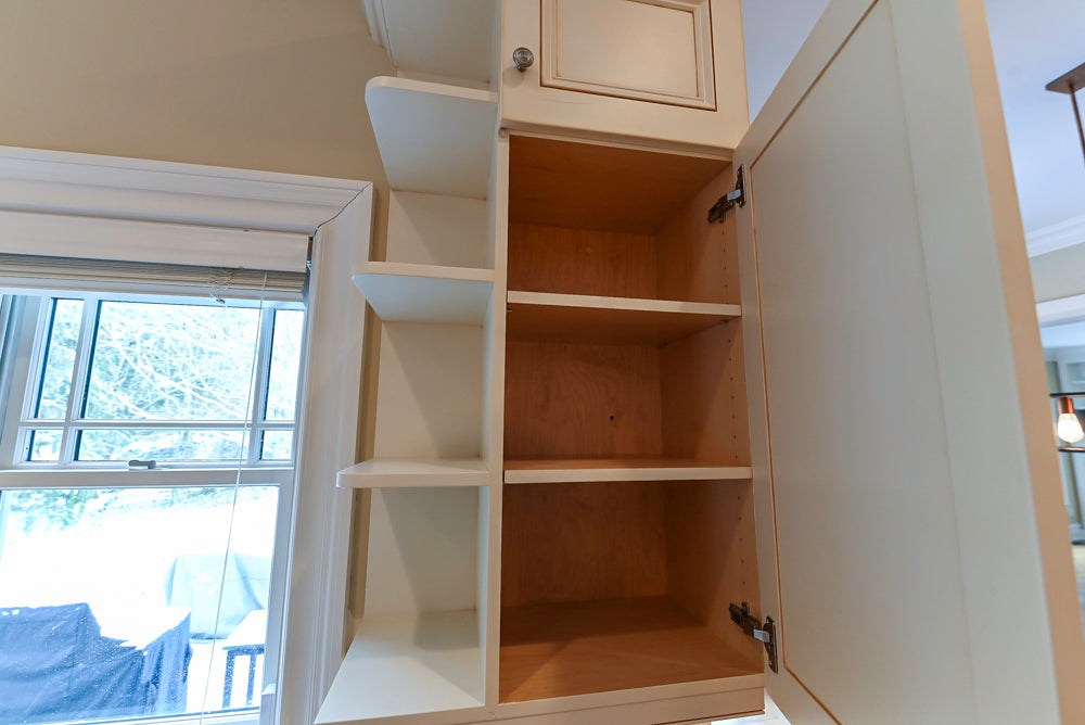 Traditional Cream Kitchen with Island, Granite Countertops & 48" Thermador Range