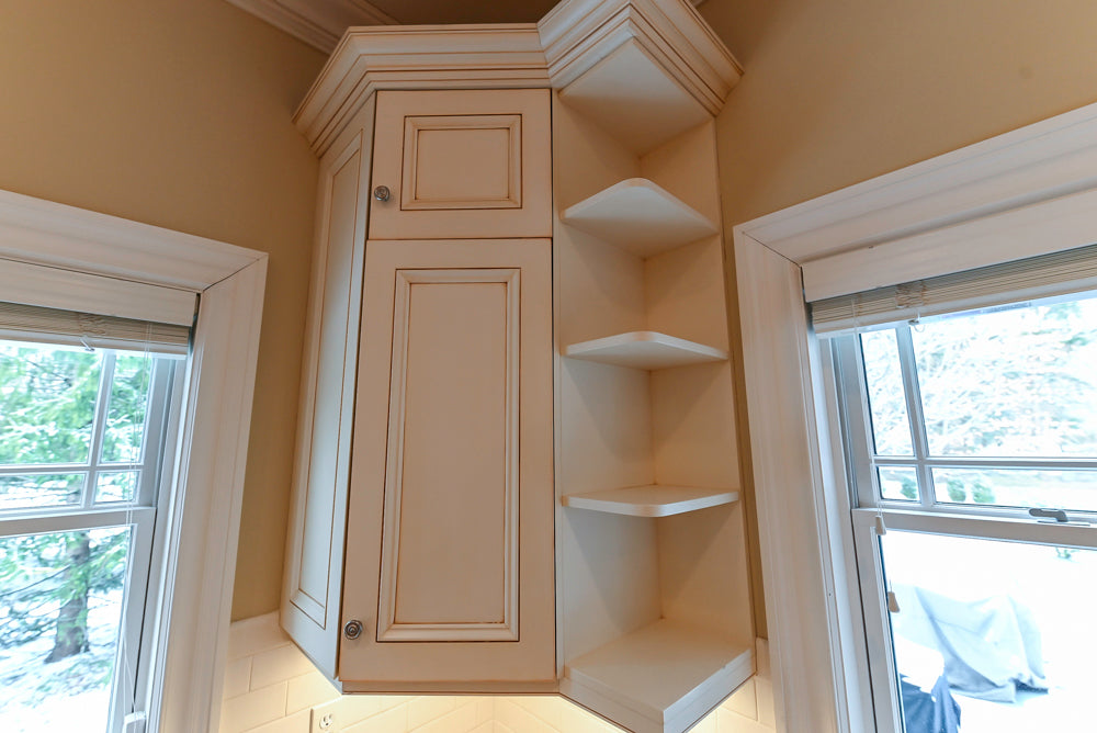 Traditional Cream Kitchen with Island, Granite Countertops & 48" Thermador Range