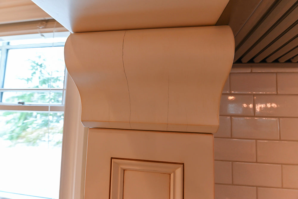 Traditional Cream Kitchen with Island, Granite Countertops & 48" Thermador Range