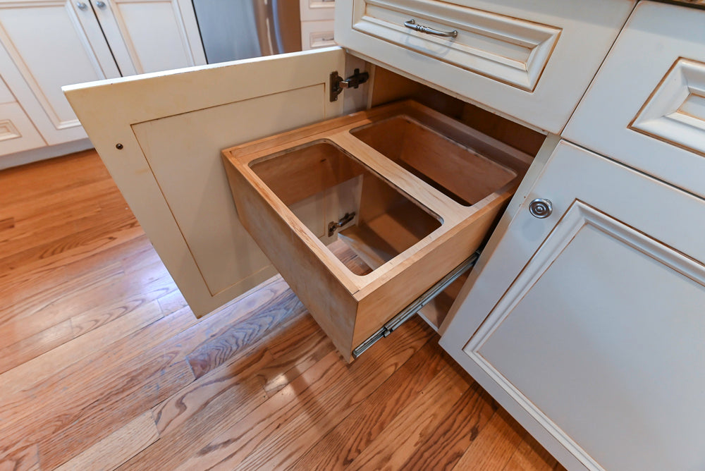 Traditional Cream Kitchen with Island, Granite Countertops & 48" Thermador Range
